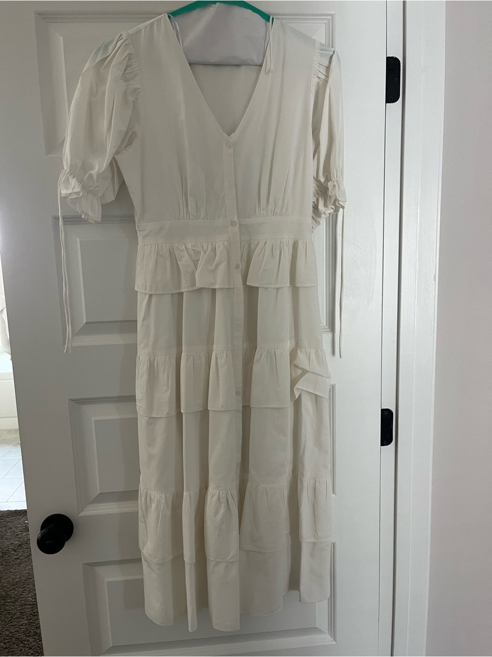 English Factory Midi Tiered Button-up Dress